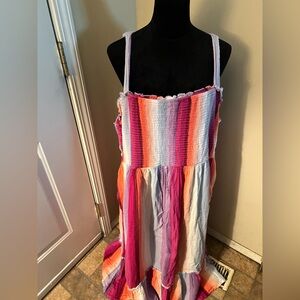 Terra & Sky Pastel Smocked Dress Plus-size, size 3X